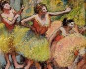 埃德加 德加 : Dancers in Green and Yellow